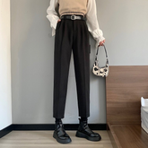 Lizakosht Wide Leg Pants Loose Casual High Waist Pocket Zipper Office Lady Pantalones Fashion Solid Women's Fitness Pants